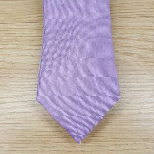 BLOOMINGDALES MENS STORE Neck Tie Solid Purple Linen Silk Blend
